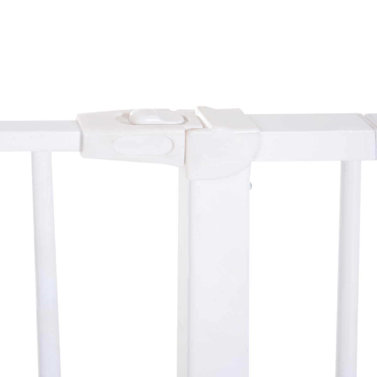 Expandable Pressure-Fit Dog Gate for Stairs - 76-107cm, White