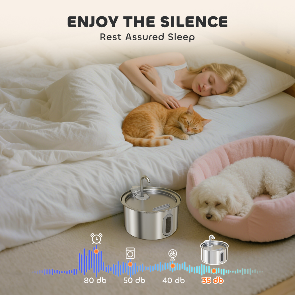 Purrfect Hydration: Quiet Cat Water Fountain with Filter
