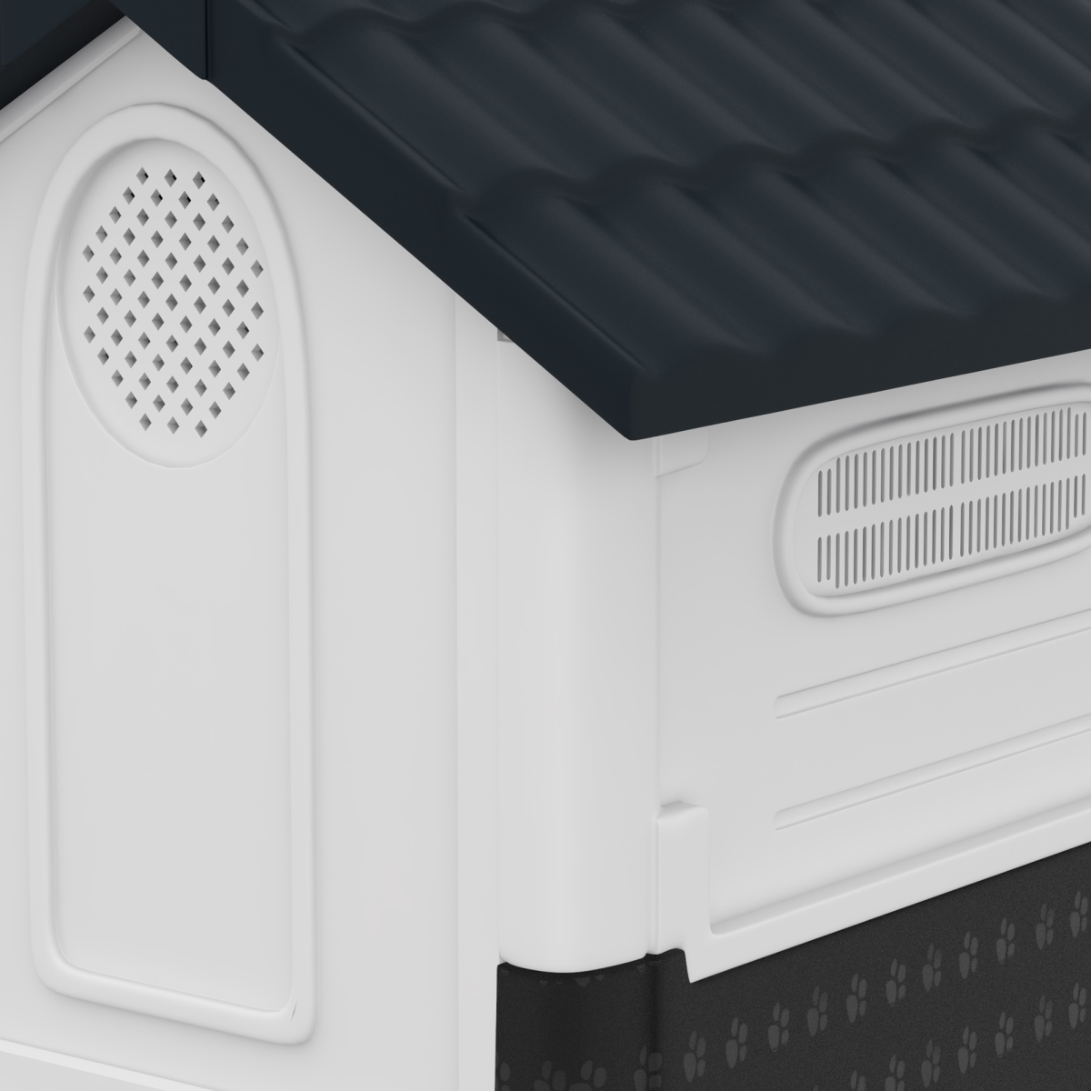 PawHut Outdoor Dog Kennel (XS) Grey, 66x64.5x57 cm, Elevated, Water-Resistant