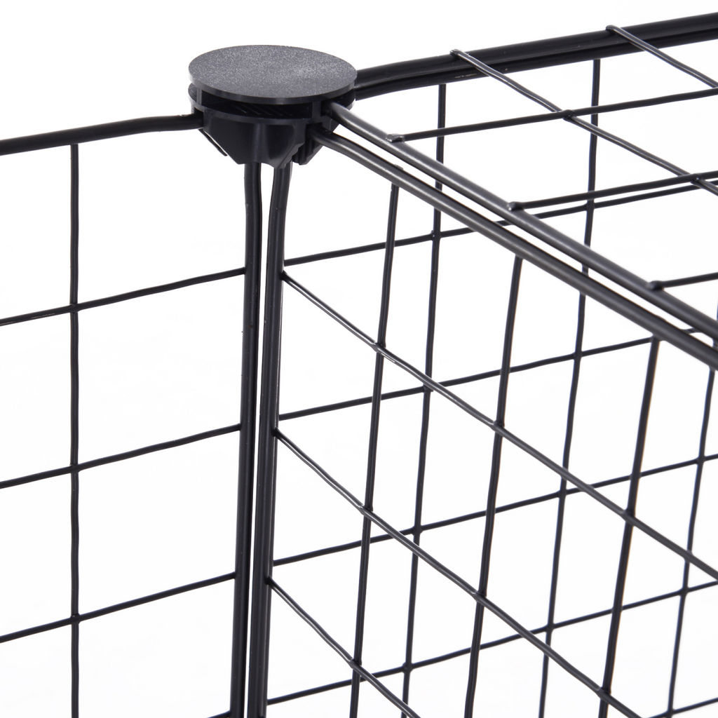 DIY Metal Pet Playpen - 12-Panel Cage for Small Animals (Black)