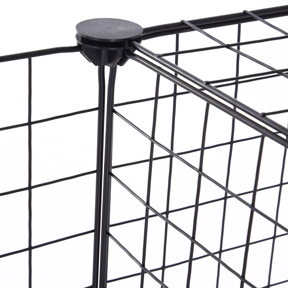 DIY Metal Pet Playpen - 12-Panel Cage for Small Animals (Black)