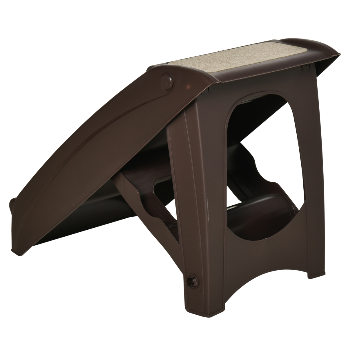 Portable Non-Slip Pet Steps for Bed & Sofa - Easy Access for Cats & Dogs, Brown