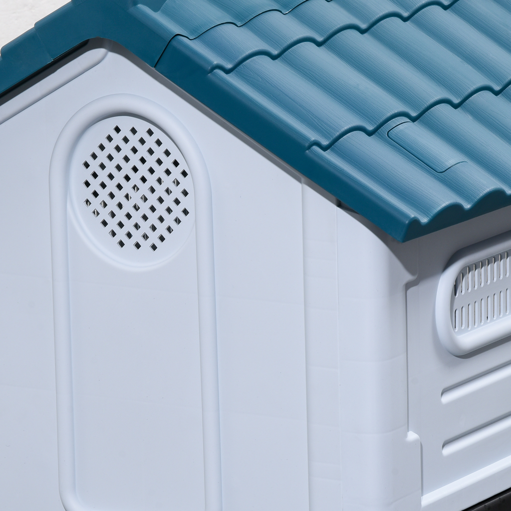 Weatherproof Outdoor Plastic Dog Kennel for XS Dogs 64.5 x 57 x 66 cm