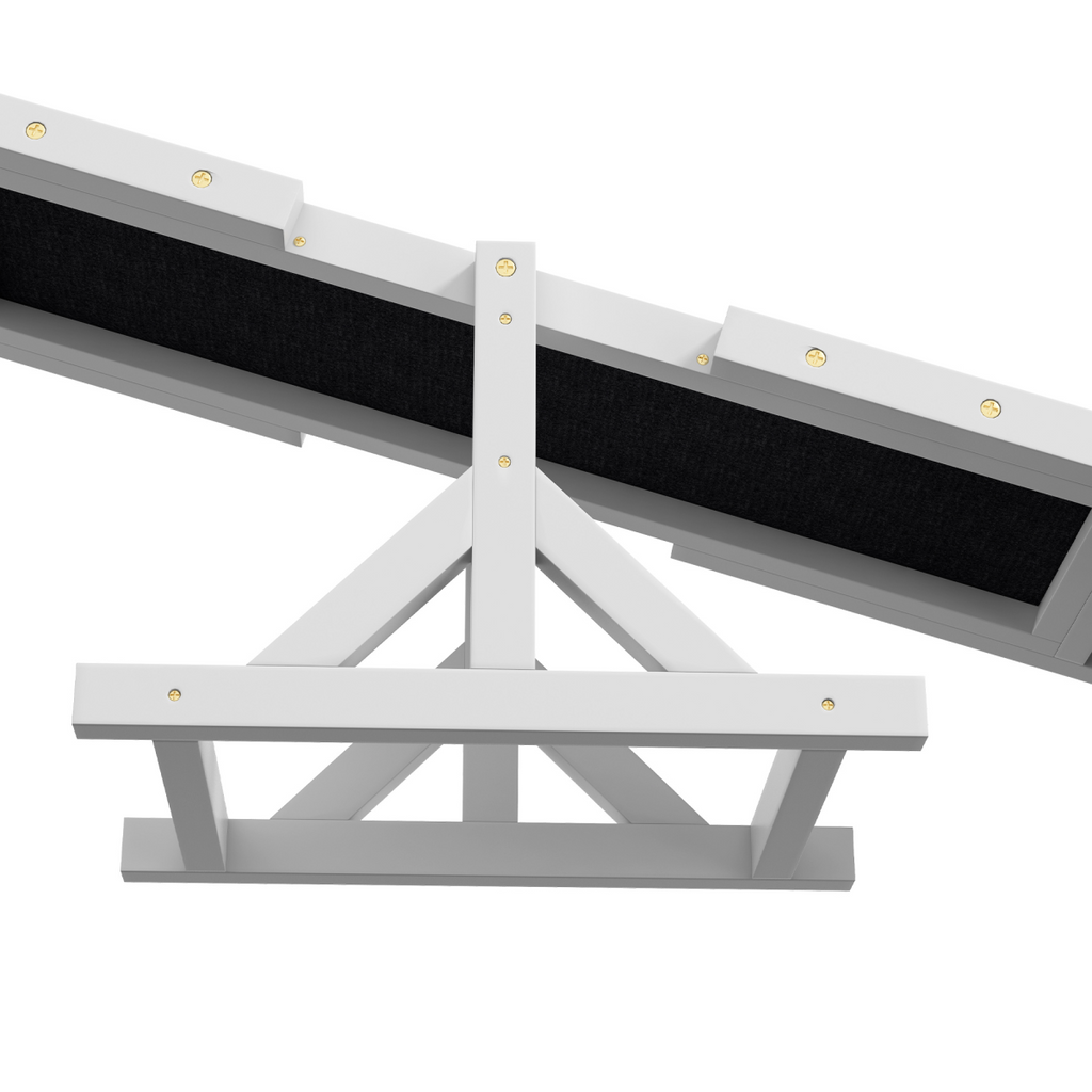 PawHut Wood Seesaw for Large Dogs - Anti-Slip & Outdoor-Ready