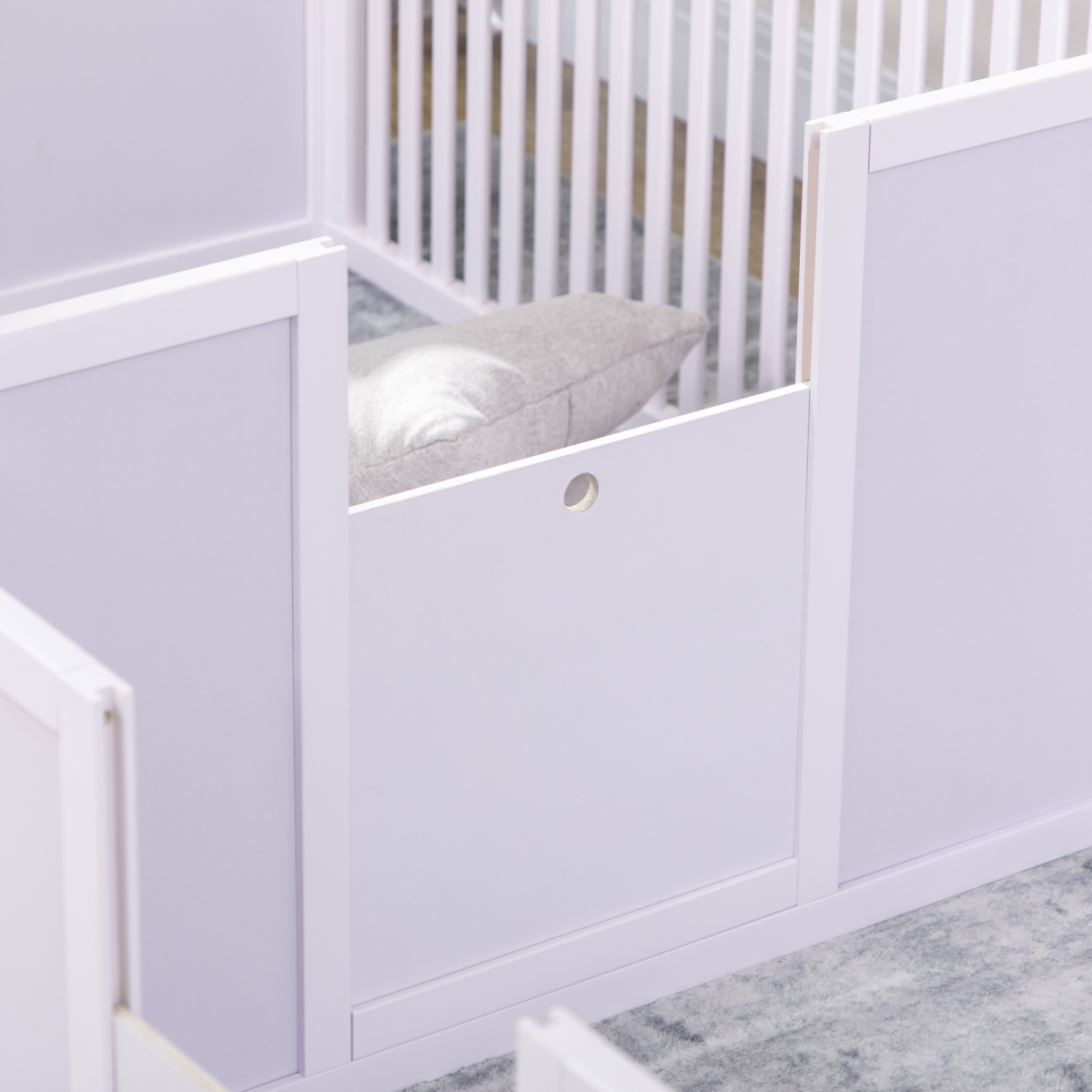 7-Panel Indoor Puppy Pen with 3 Doors, Dual-Room Design