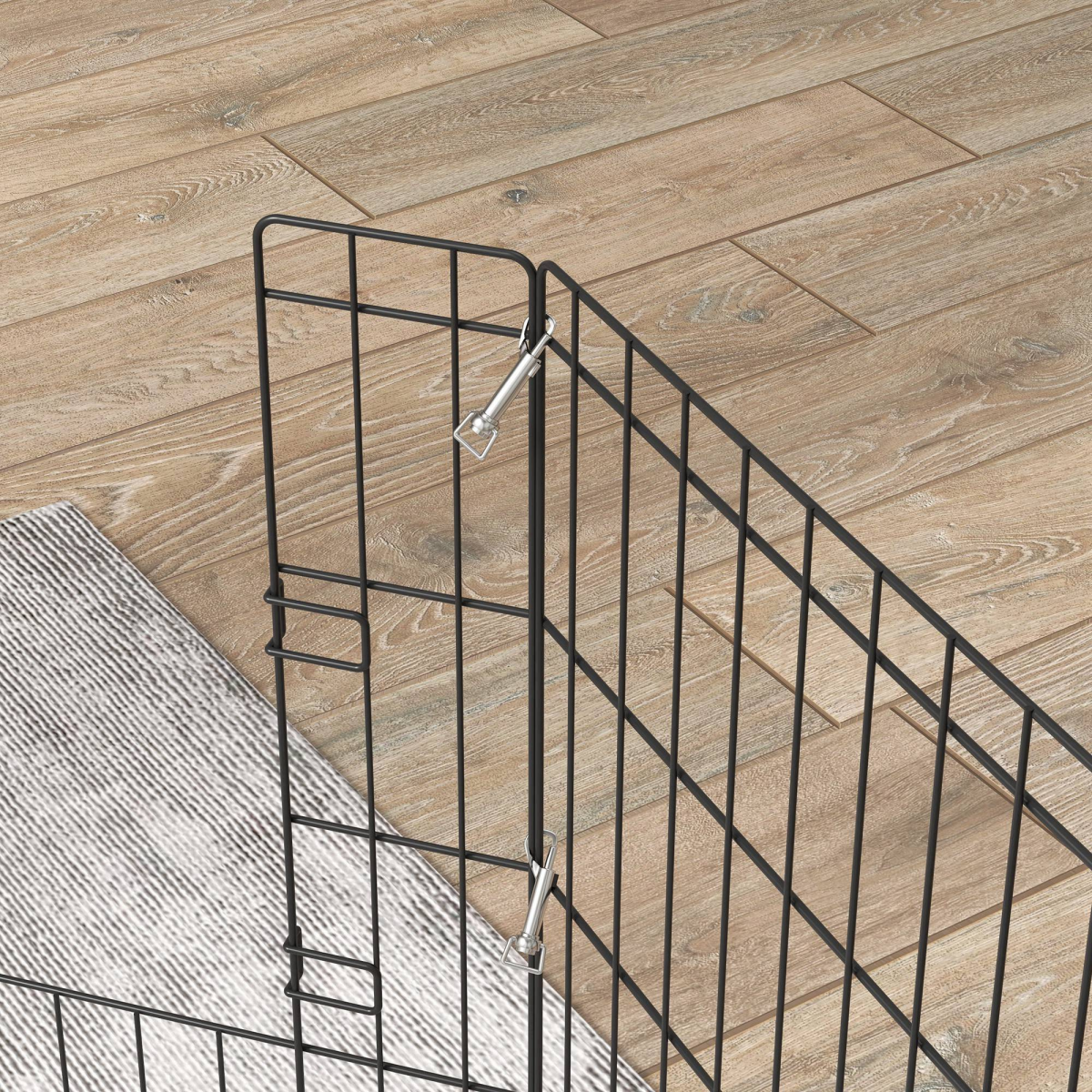 PawHut 24-Inch Pet Dog Playpen - Eight-Panel Metal Fence, Portable Run