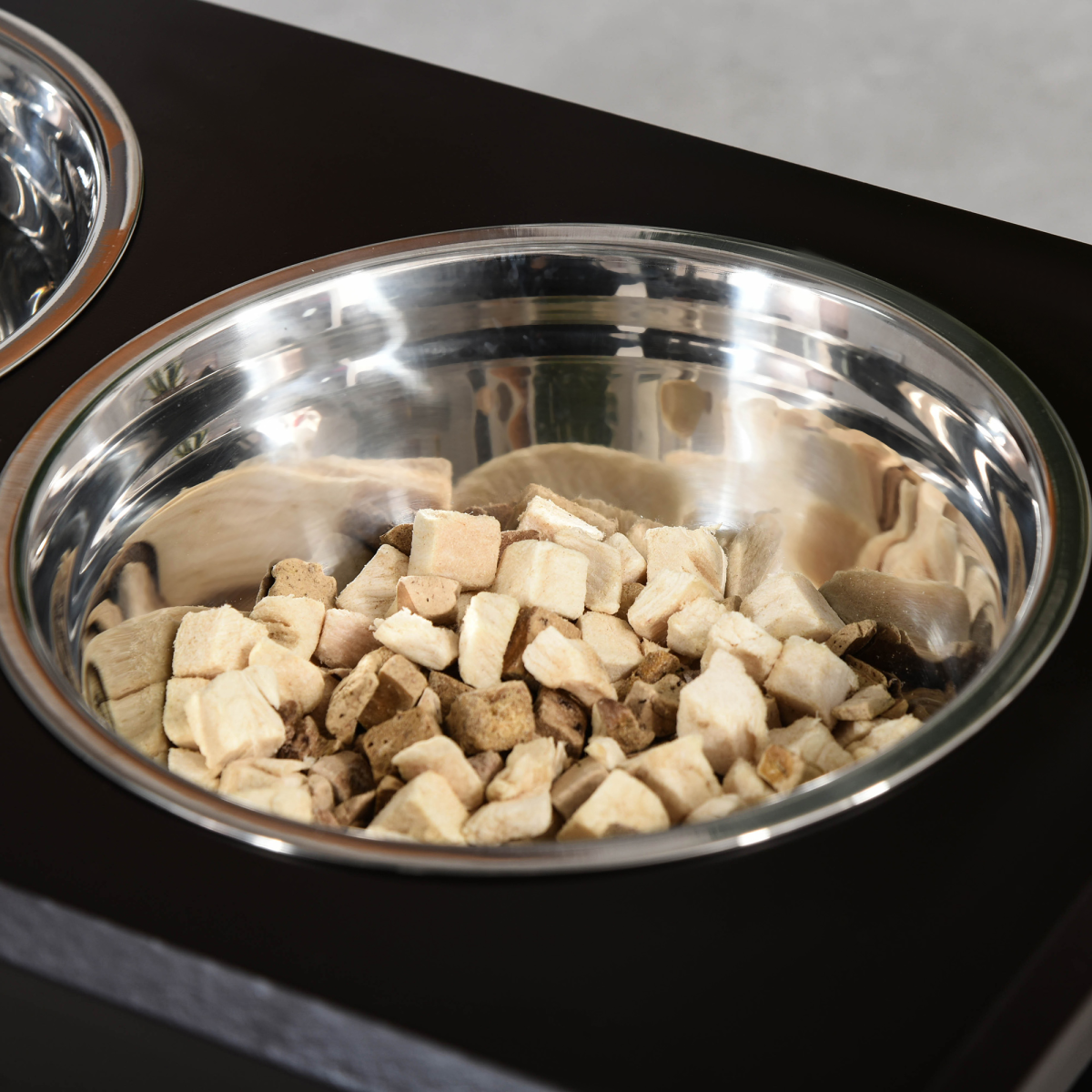 Pawhut Elevated Dual Stainless Steel Dog Bowls with Non-Slip Base
