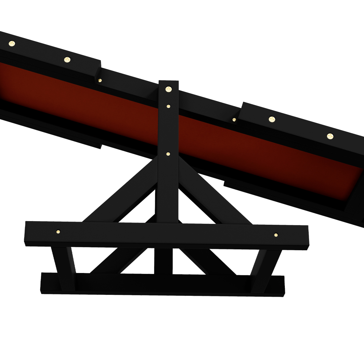PawHut Black Wooden Seesaw for Large Dogs - Anti-Slip, Outdoor-Ready