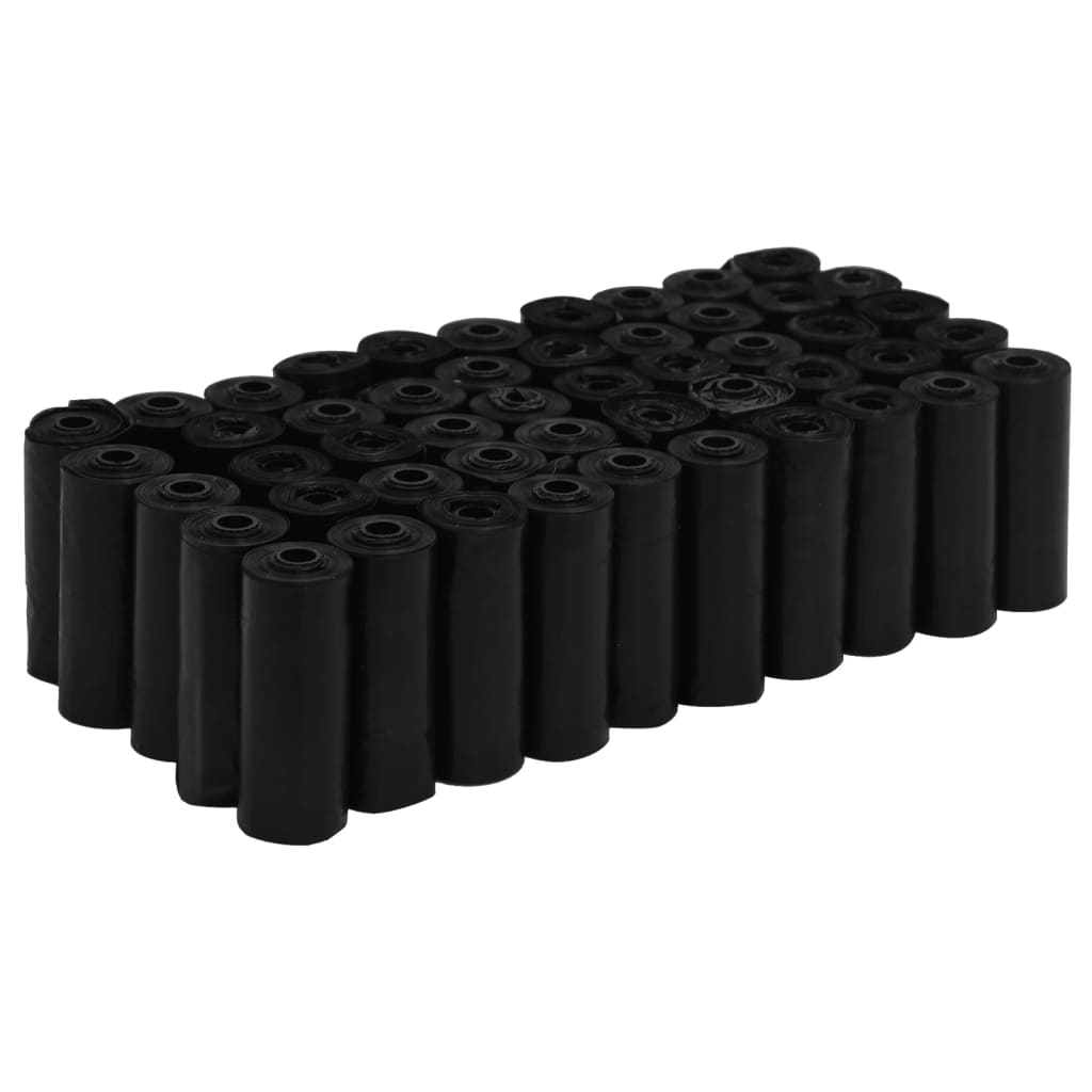 vidaXL 750 Pack Dog Poop Bags, 30x20 cm, Black - Leakproof & Extra Strong
