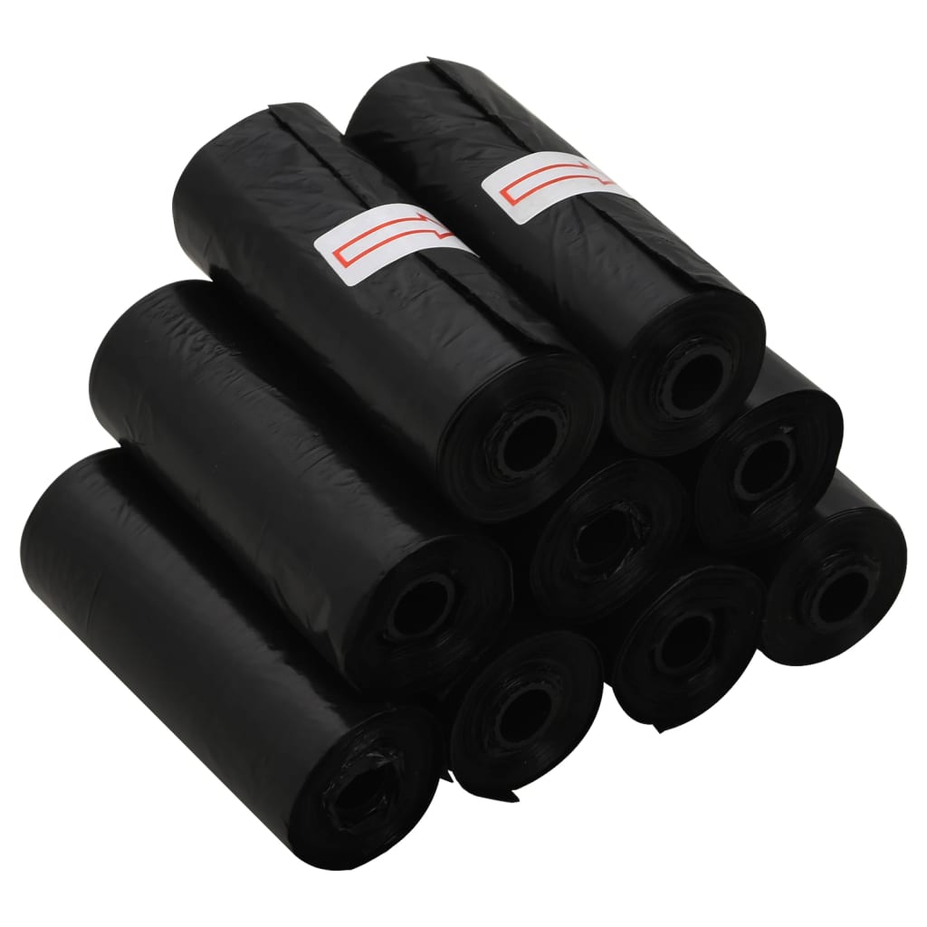 vidaXL 750 Pack Dog Poop Bags, 30x20 cm, Black - Leakproof & Extra Strong