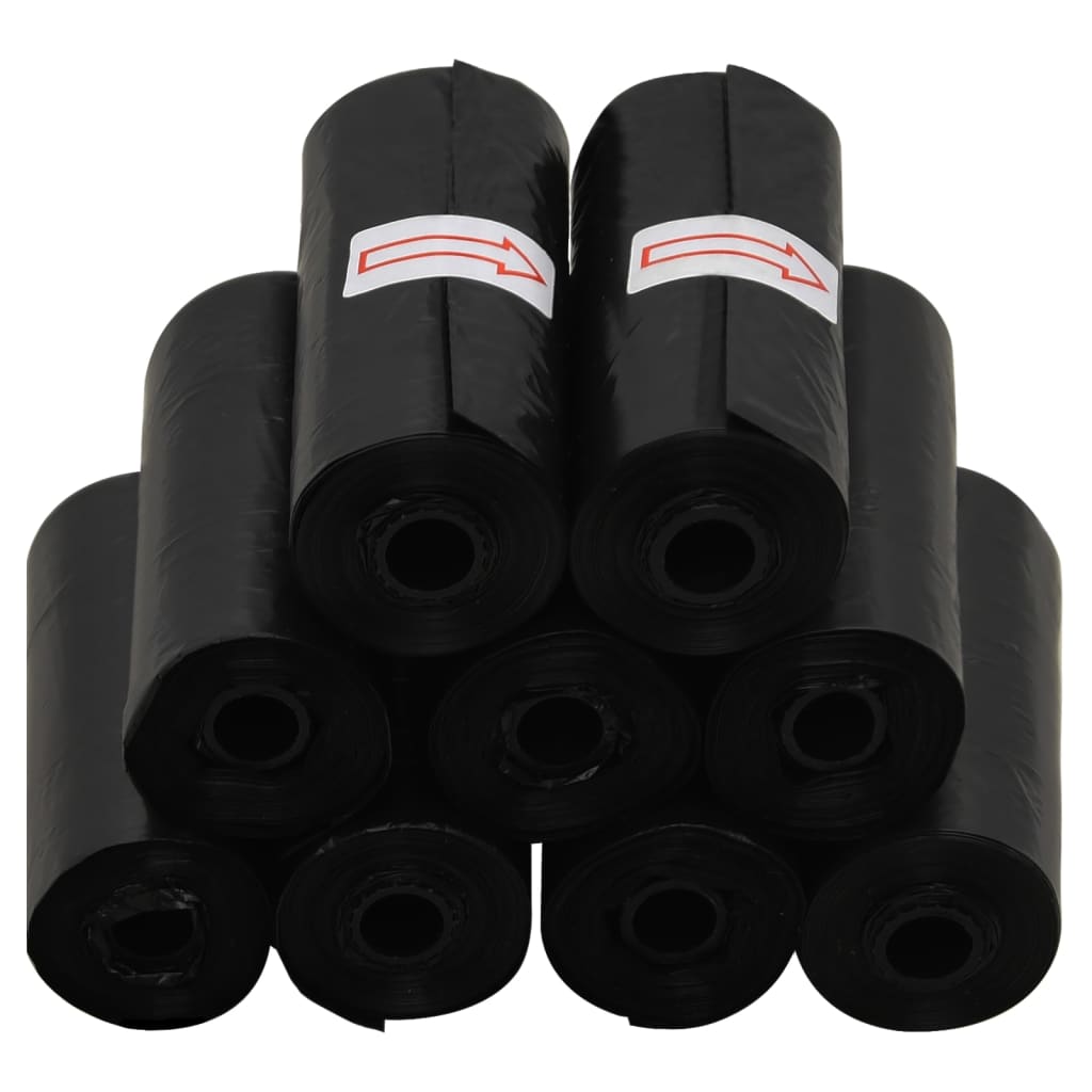 vidaXL 750 Pack Dog Poop Bags, 30x20 cm, Black - Leakproof & Extra Strong