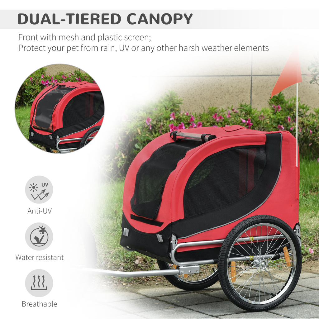 Dog Bike Trailer Carrier for Small-Medium Pets - Safe, Stable, Easy Travel