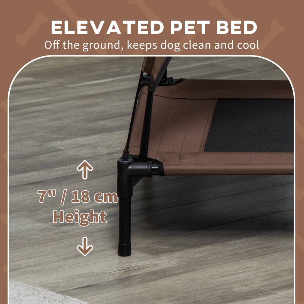 92cm Elevated Dog Bed Tent with Canopy - Outdoor Shelter & Shade