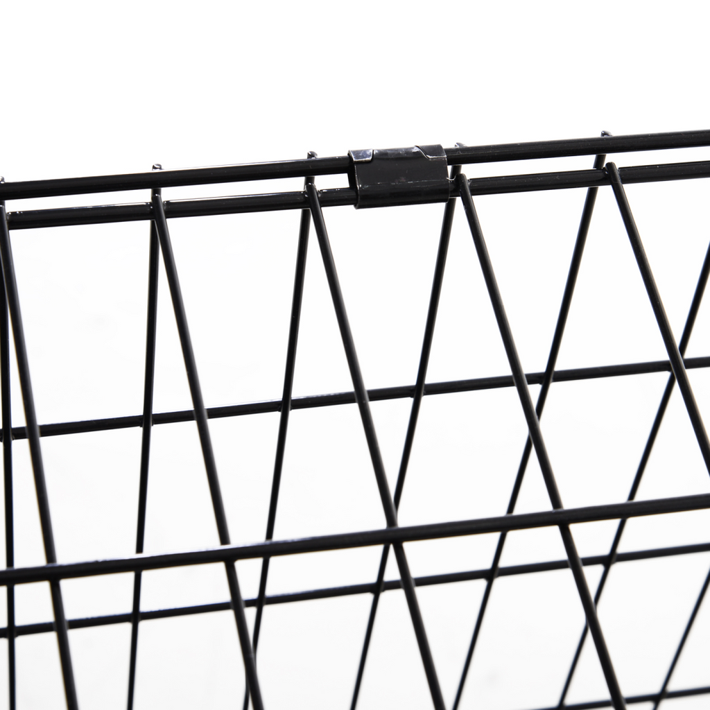 PawHut Trapeze Collapsible Dog Cage with Removable Tray 93x58x65 cm