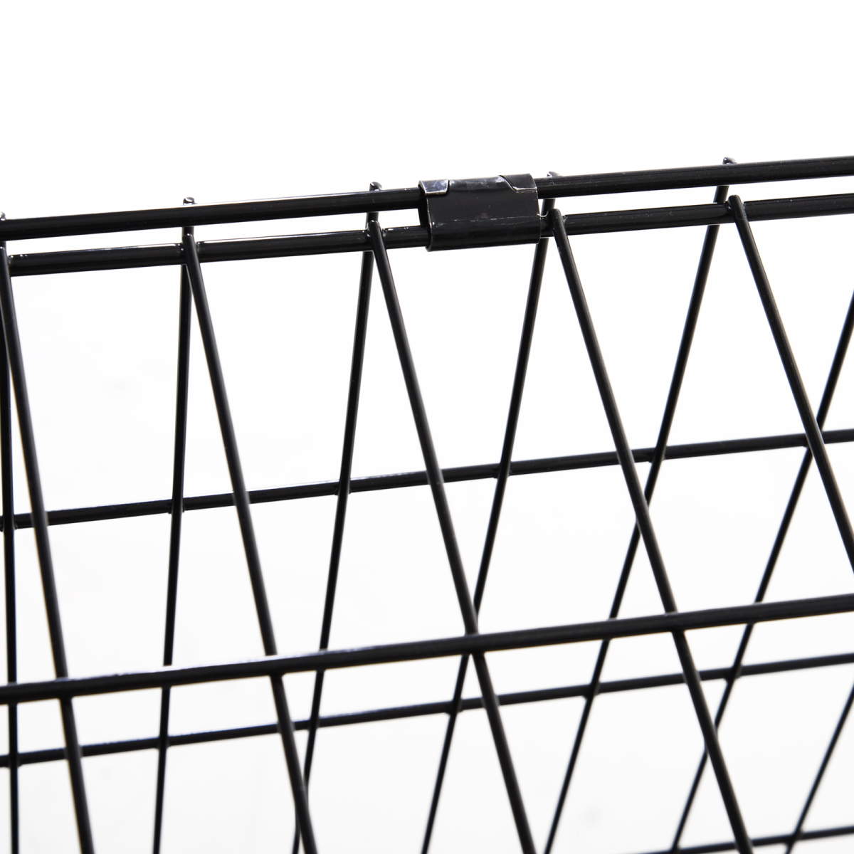 PawHut Trapeze Collapsible Dog Cage with Removable Tray 93x58x65 cm