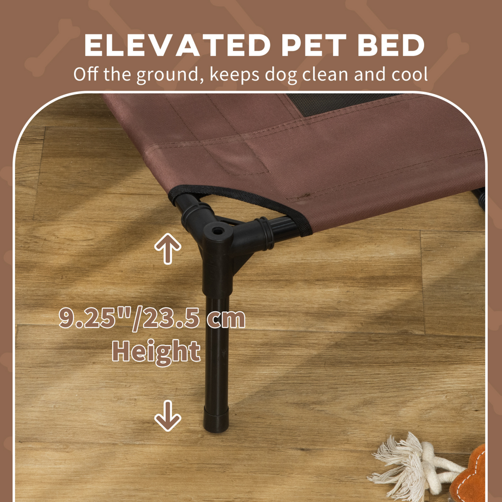 122cm Elevated Dog Bed with Canopy Tent — Outdoor Shelter & Shade