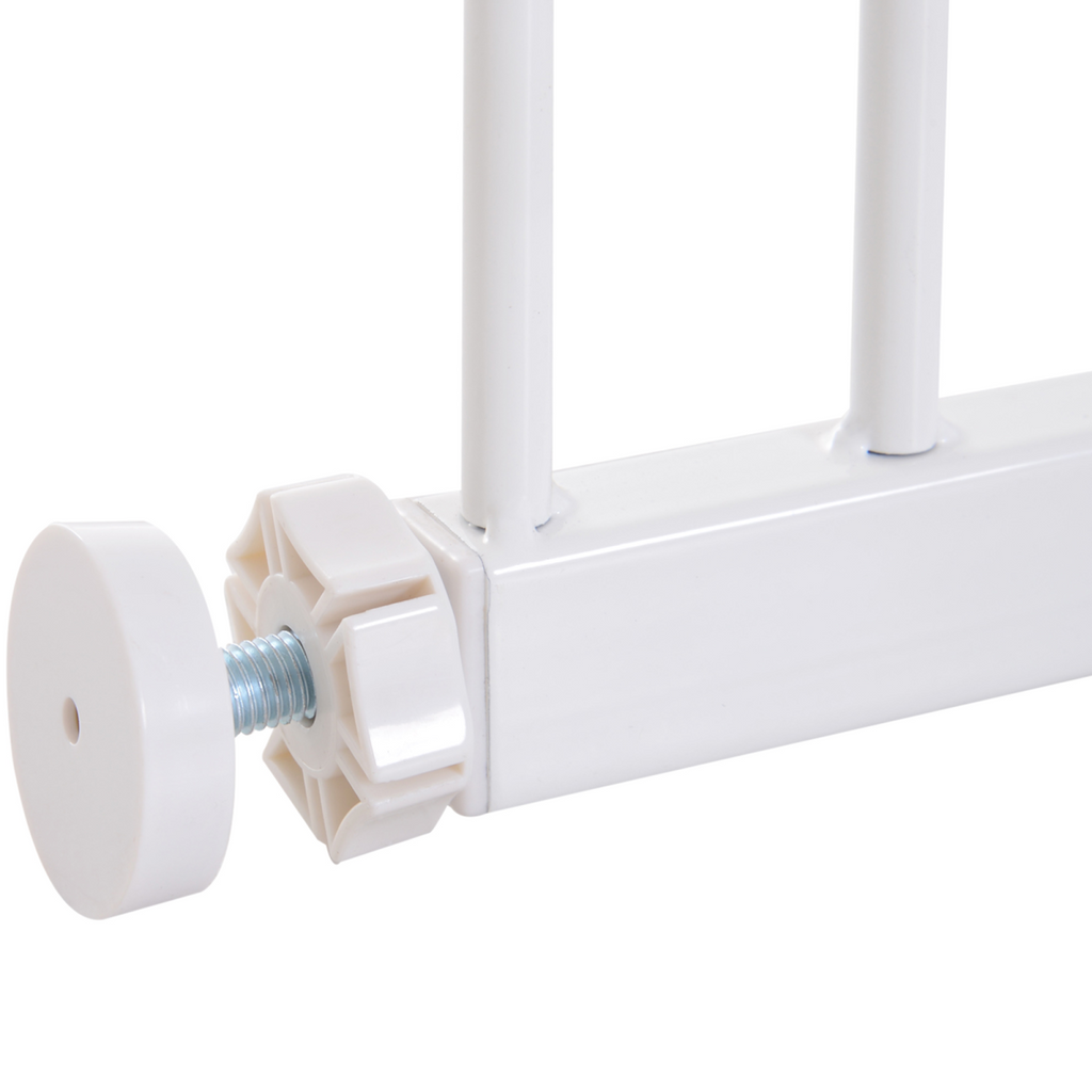 Expandable Pressure-Fit Dog Gate for Stairs - 76-107cm, White