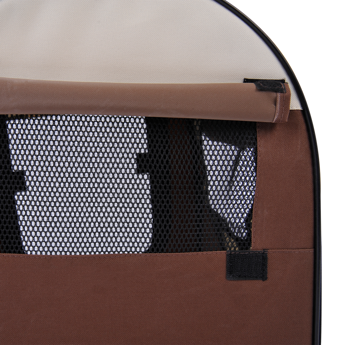 Foldable Mesh Pet Carrier for Small Dogs & Cats with Ground Stakes