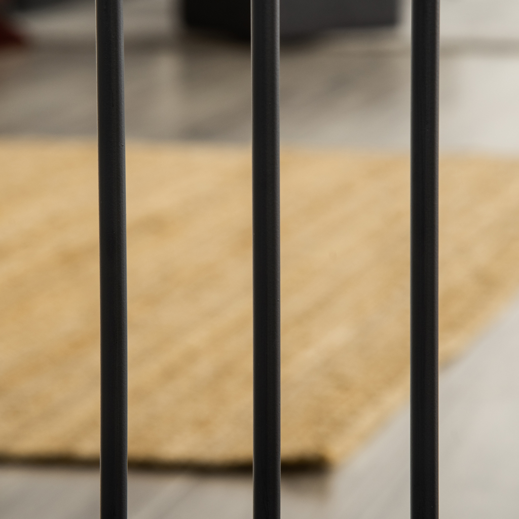 Pawhut Pet Safety Gate with Cat Door, Auto-Close, Pine Decor, 74-80 cm