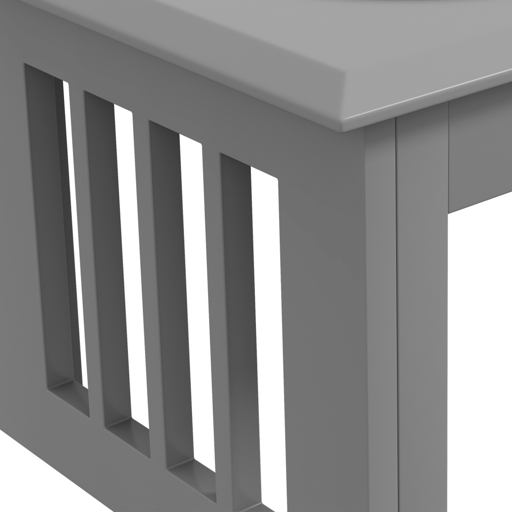 PawHut Elevated Stainless Steel Dog Bowl Feeder - Anti-Slip Grey