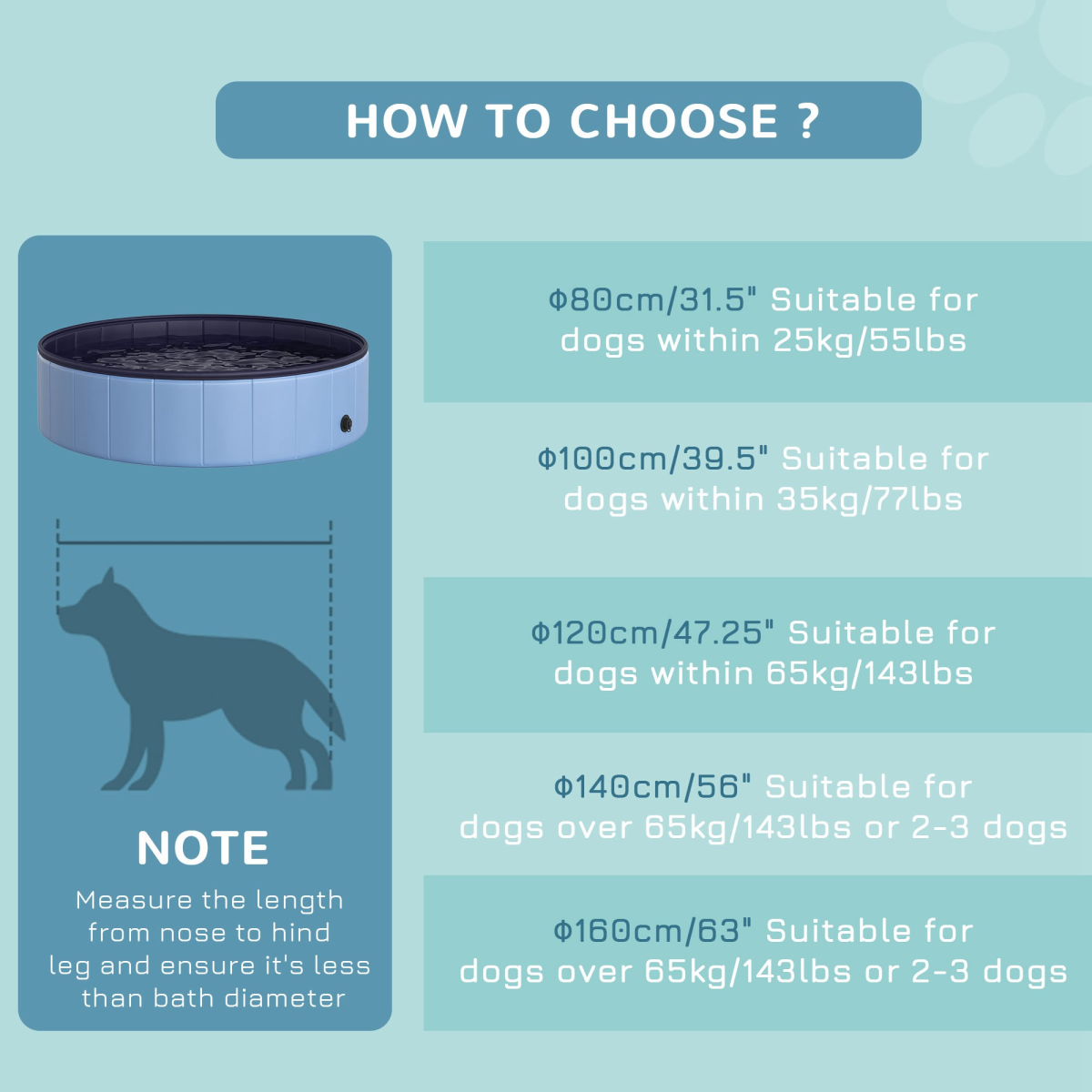 Foldable 120cm Portable Pet Pool - Blue Bath for Dogs & Cats