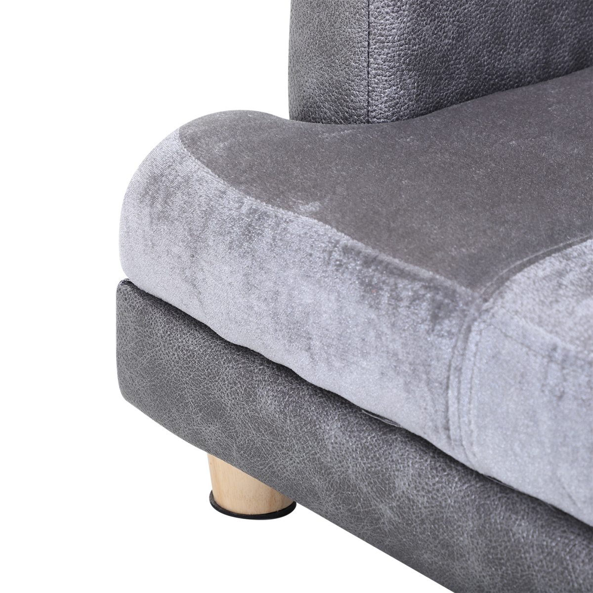 Grey Dog Sofa Bed for Small Dogs - Soft Padded Comfort