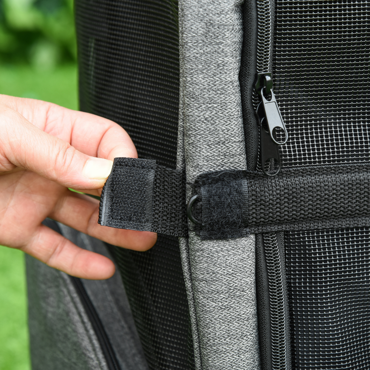2-in-1 Pet Travel Backpack & Trolley Carrier, Grey