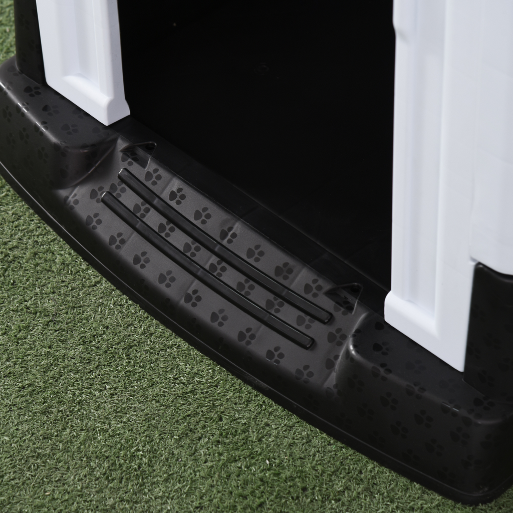 Weatherproof Outdoor Plastic Dog Kennel for XS Dogs 64.5 x 57 x 66 cm