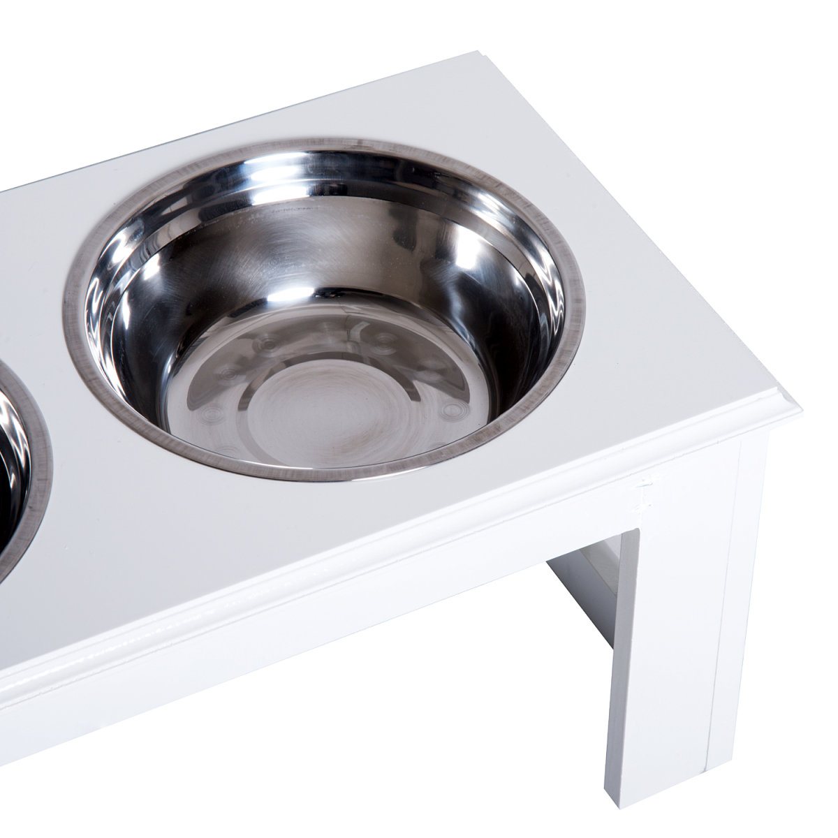 Raised Pet Feeder: Elevated Stainless Steel Double Bowls with Anti-Slip Base
