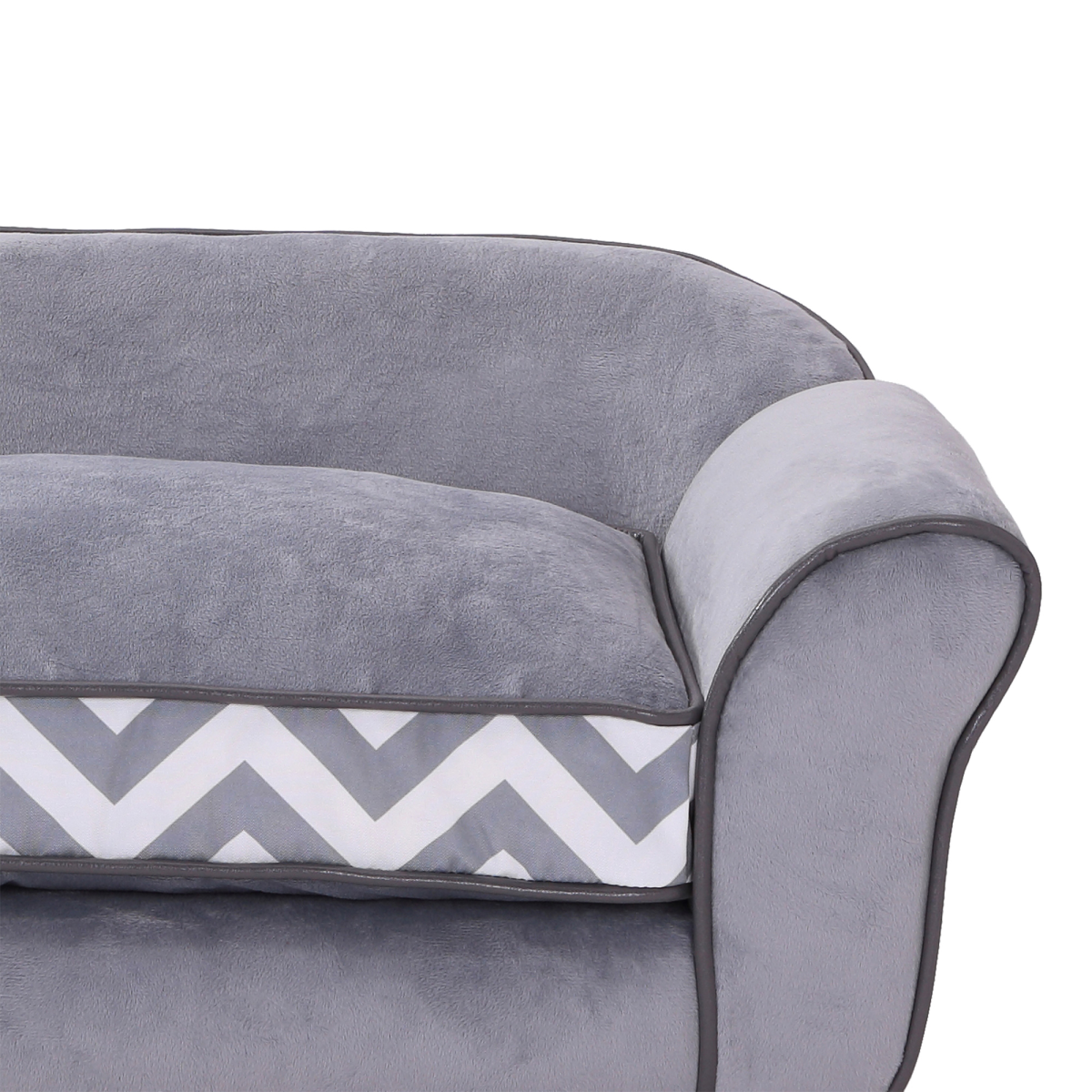 XS Dog Sofa Bed with Removable Cushion - Grey, Plush & Safe