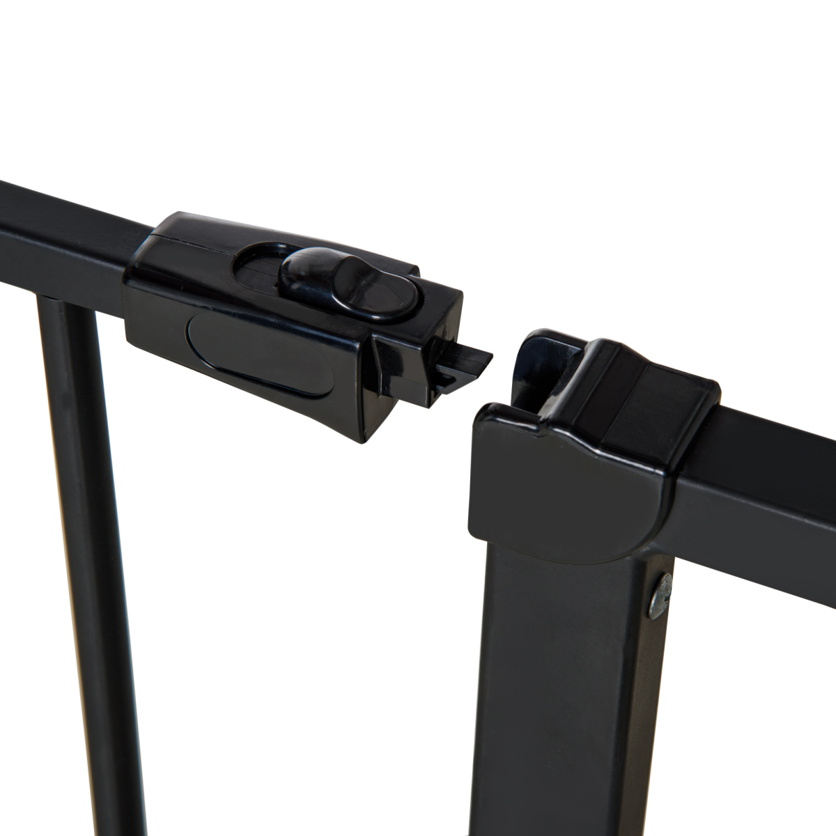 Pressure-Fit Dog Gate & Pet Barrier for Stairs, 76–107 cm, Black