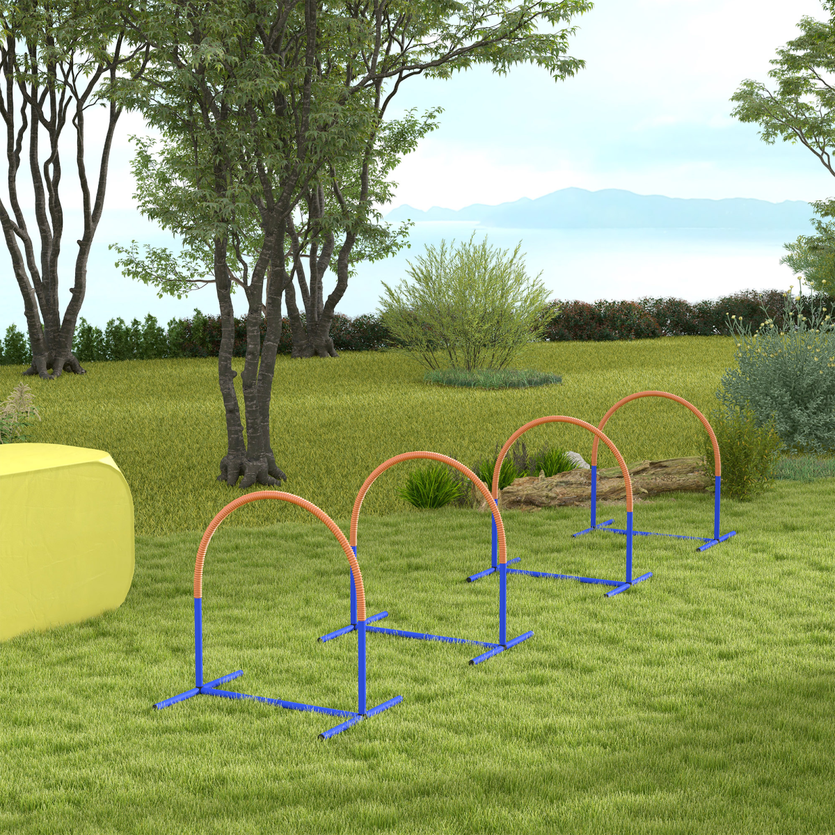 PawHut 4-Piece Dog Agility Set with Carry Bag