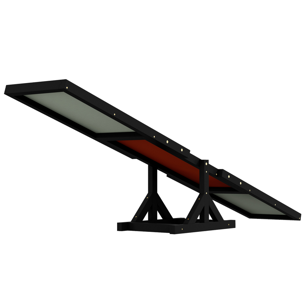 PawHut Black Wooden Seesaw for Large Dogs - Anti-Slip, Outdoor-Ready