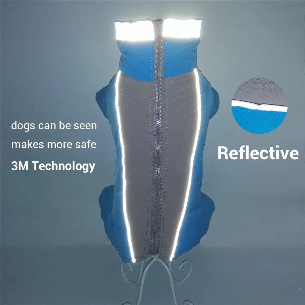Winter Waterproof Dog Overalls – Reflective Warm Down Jacket for Small Dogs 🐾❄️