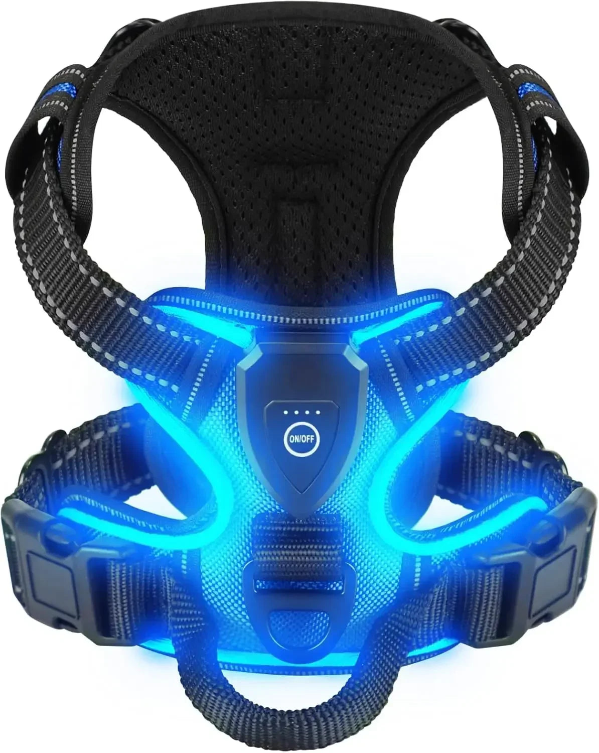 LED Luminous Rechargeable No-Pull Dog Harness – Adjustable Light-Up Pet Vest