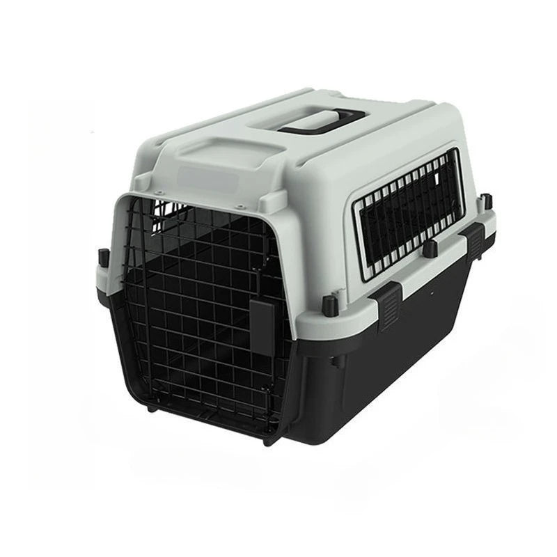 Plastic Pet Travel Carrier – Air Crate Style for Cats & Small Dogs