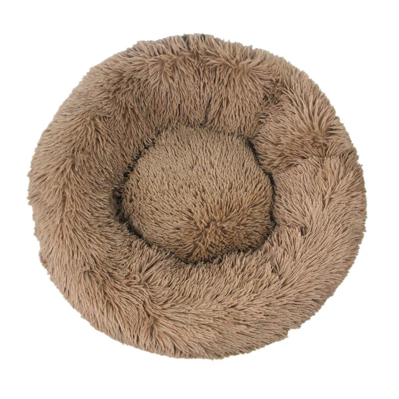 Luxury Round Pet Bed – Super Soft Plush for Cats & Large Dogs