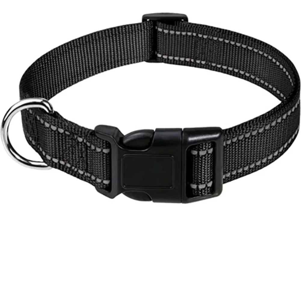 Adjustable Reflective Nylon Dog Collar – XS to XL