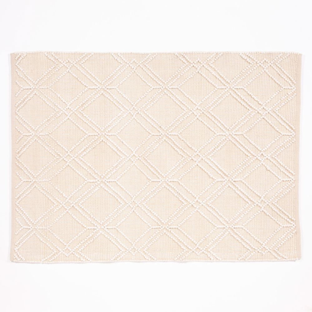 Blenheim Diamond 100% PET Cream Rug 160x230cm - Pet-Friendly