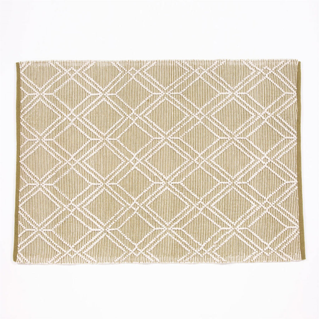Blenheim Diamond Olive Rug - 100% PET, 120x170cm