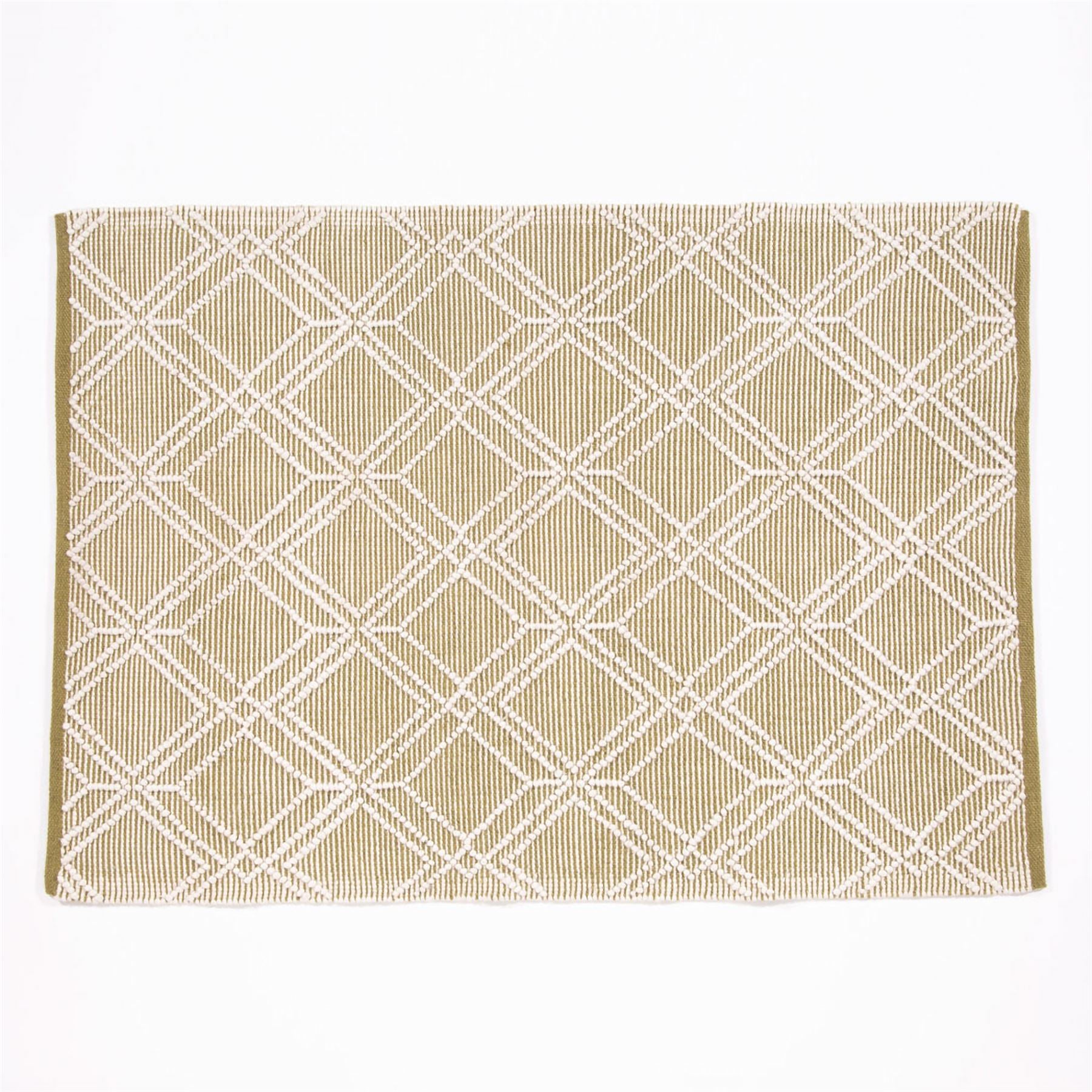 Blenheim Diamond Olive Rug - 100% PET, 120x170cm