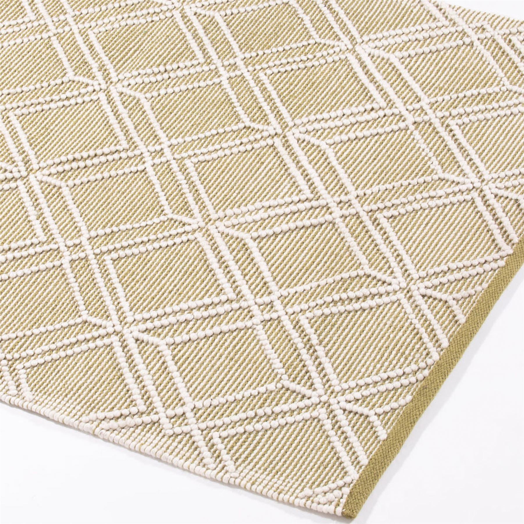 Blenheim Diamond Olive Rug - 100% PET, 120x170cm