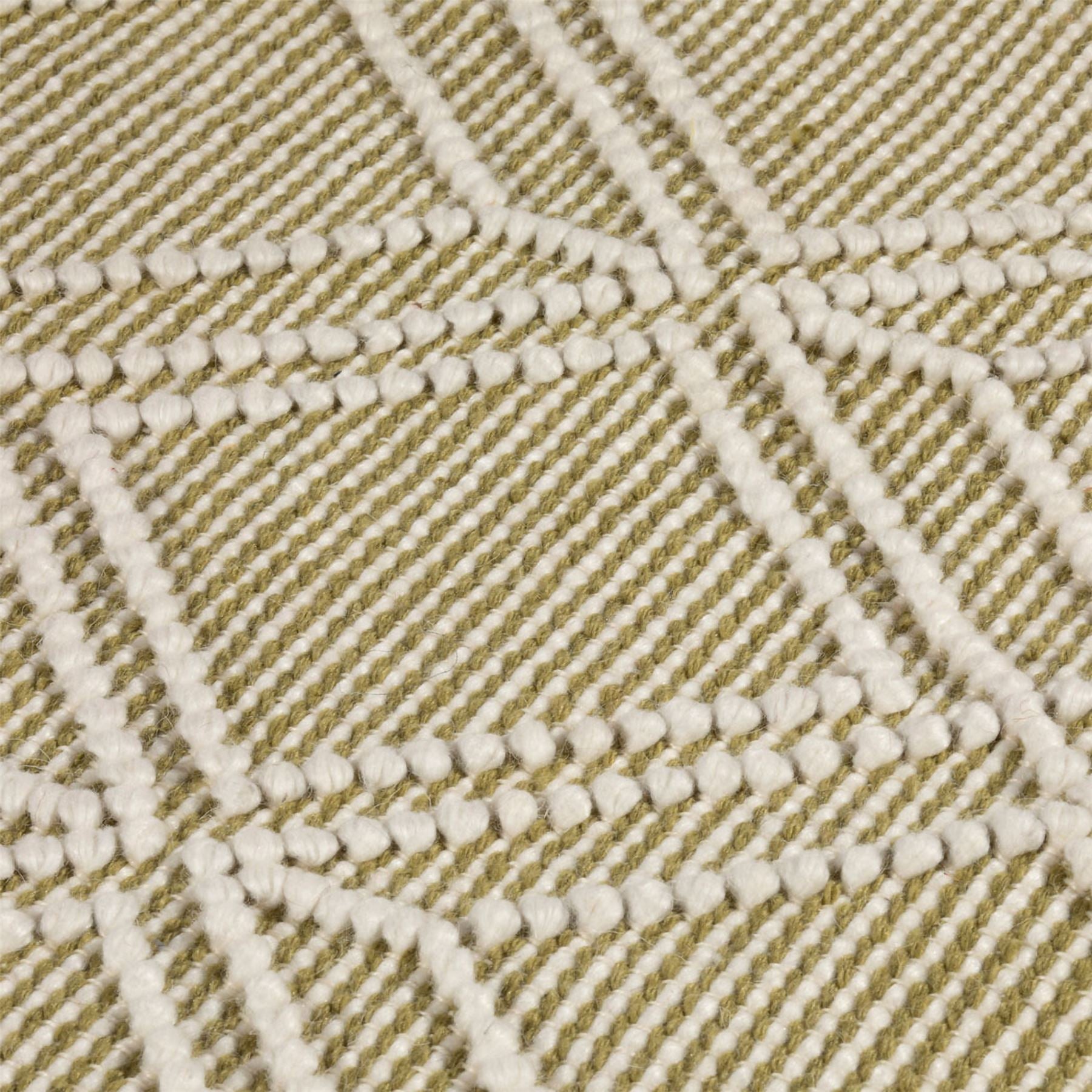 Blenheim Diamond Olive Rug - 100% PET, 120x170cm