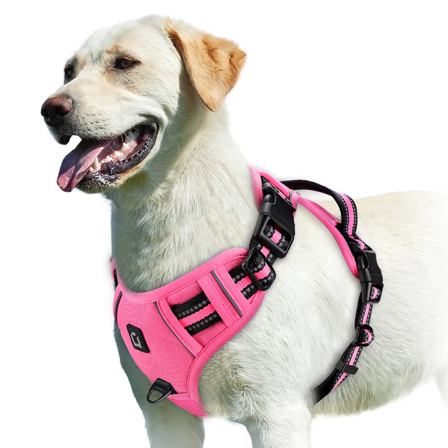 No-Pull Adjustable Dog Harness – Soft Padded Vest with Easy-Control Handle