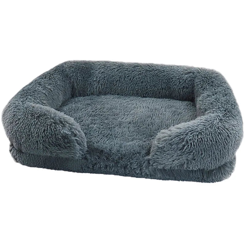 Large Plush Dog Bed with Thickened Pad