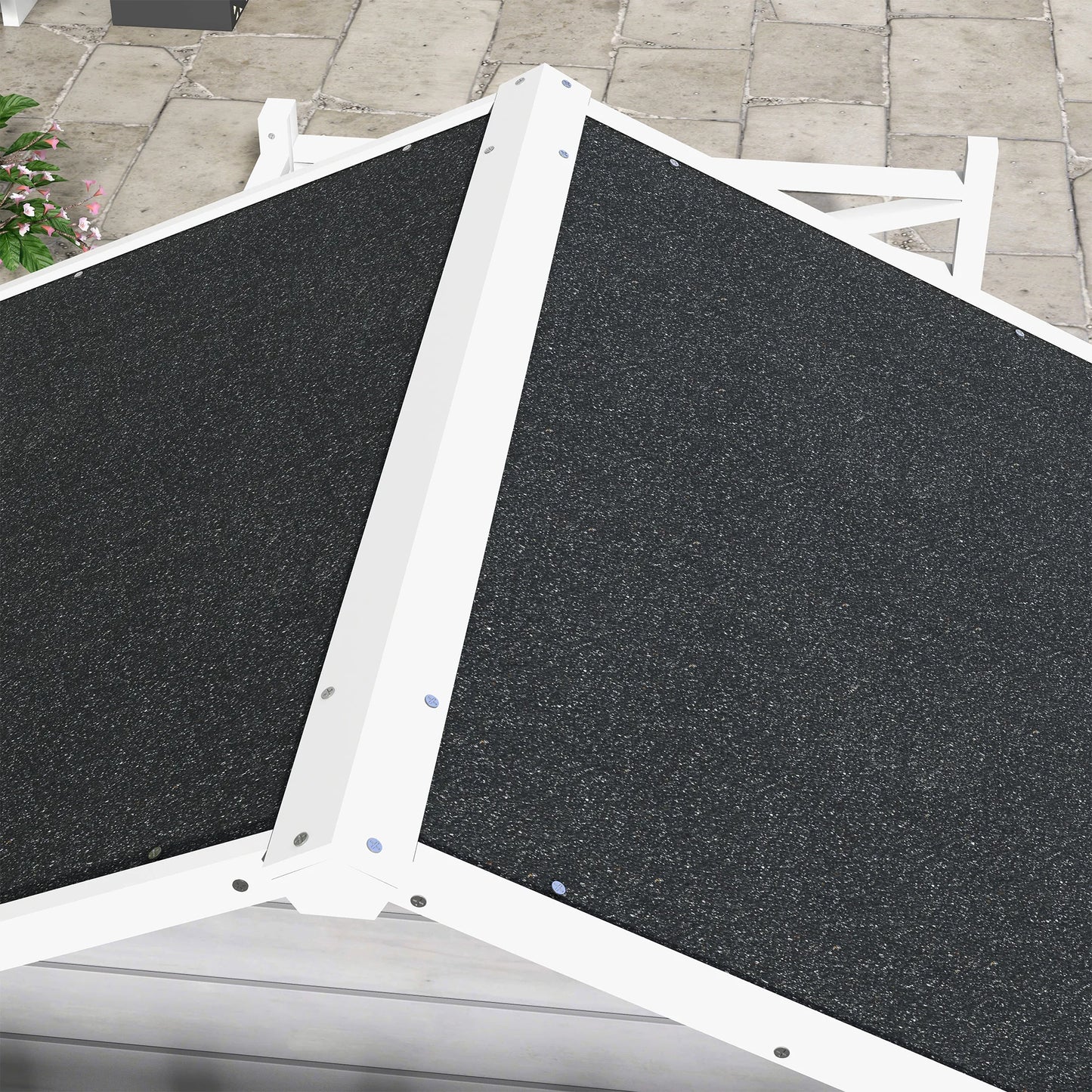 PawHut Wooden Dog House with Porch – Grey