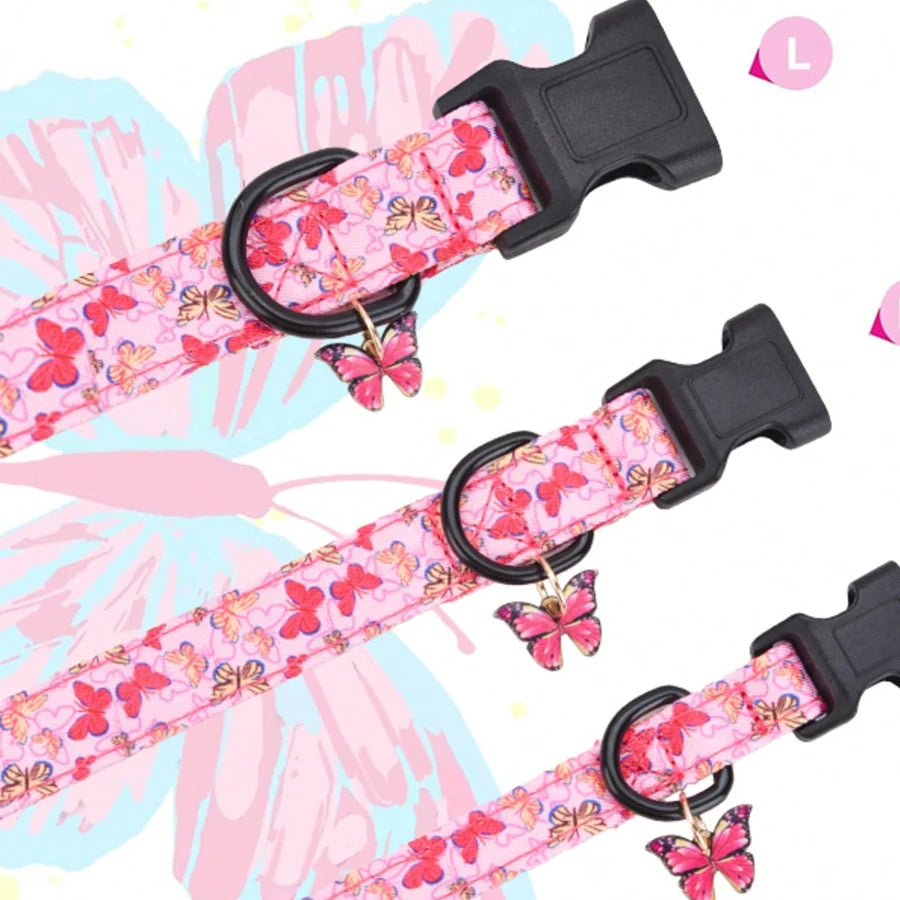 Animal/Dinosaur Print Adjustable Pet Collar with Pendant