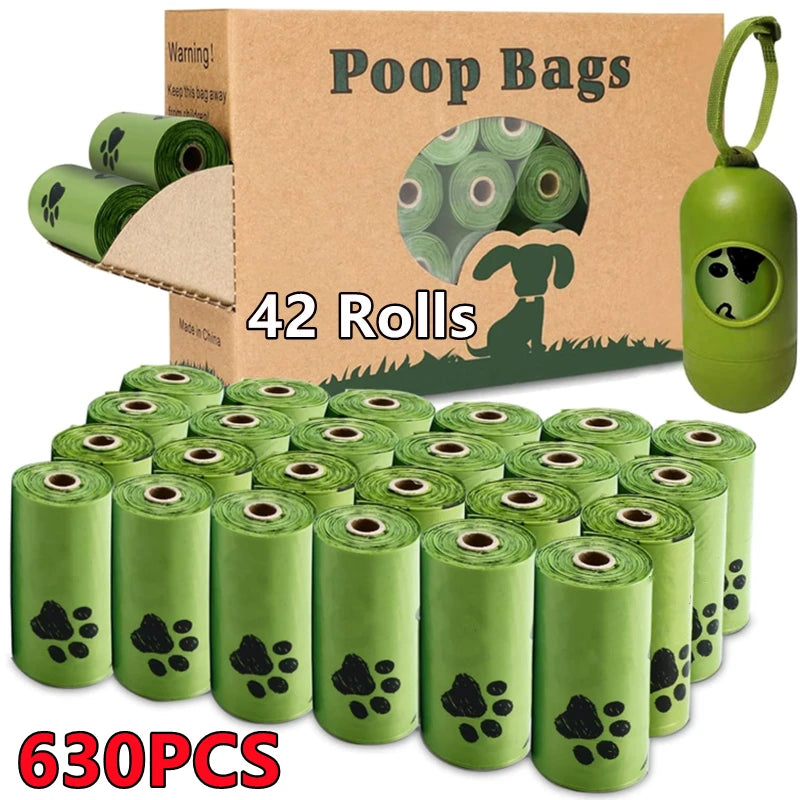Biodegradable Dog Poop Bags with Dispenser – Eco-Friendly, Leak-Proof & Scented 🌿