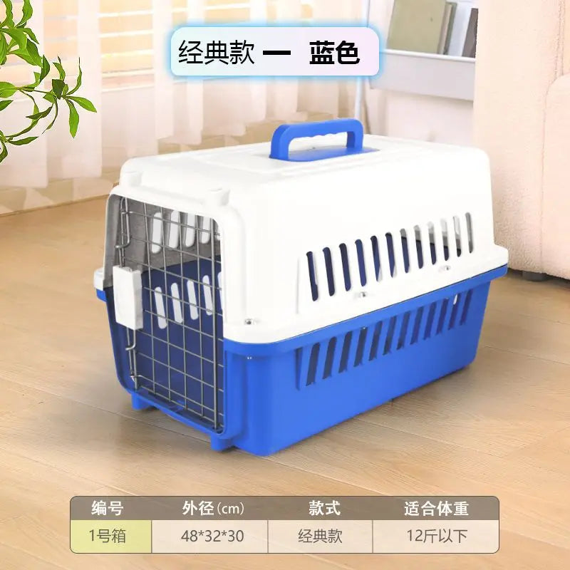 Large Pet Air Transport Box – Portable Travel & Car Dog Cage