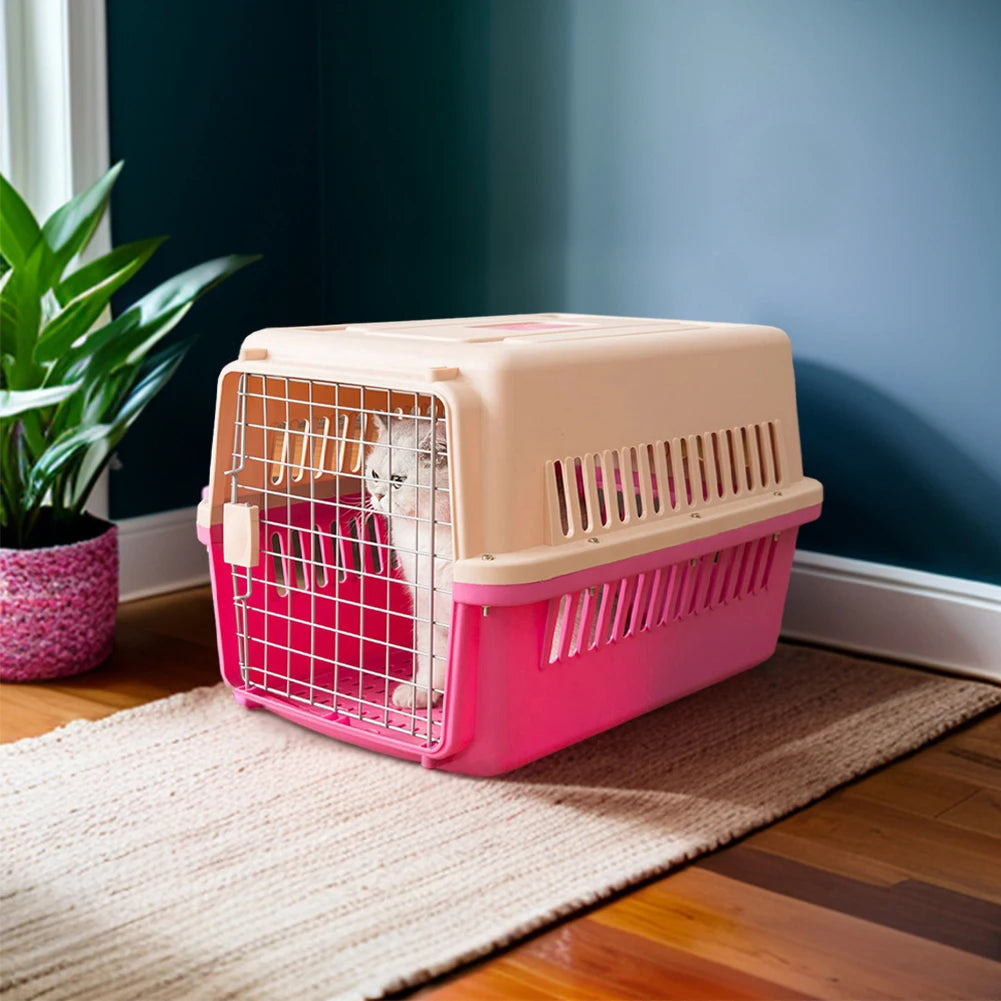 Tieker Portable Pet Air Box – Hard-Sided Travel Carrier for Small Cats & Dogs